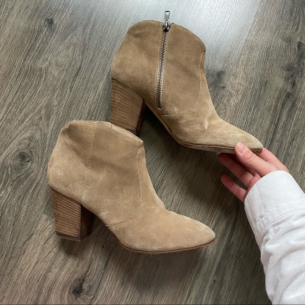 Club Monaco | Tan Brooklyn Suede Boots/Booties - Picture 2 of 8